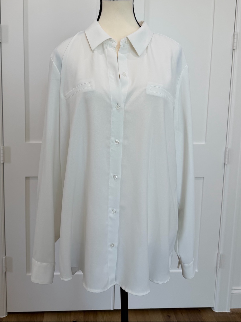 Alex Marie Piper Lightweight Button-Down Top White XL